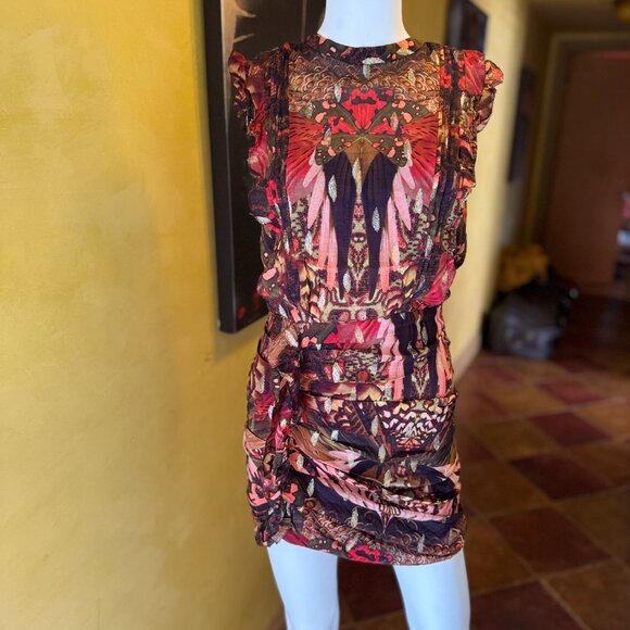 NWT! AllSaints 'Hali Gene' Ruffle Sleeve Midi Dress - Size US 2 - Picture 6 of 16